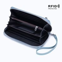 Women's Solid Color Leather Zipper Wallets main image 6