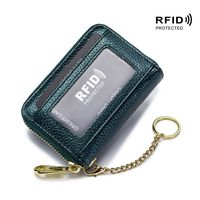 Women's Solid Color Leather Zipper Coin Purses sku image 7