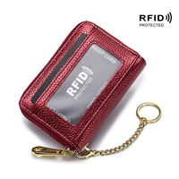 Women's Solid Color Leather Zipper Coin Purses main image 6