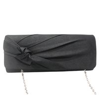 Red Blue Black Polyester Silk Flower Square Clutch Evening Bag sku image 3