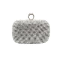 Schwarz Gold Silber Seide Drucken Oval Tasche Clutch main image 5