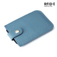 Women's Solid Color Leather Zipper Card Holders sku image 3