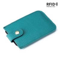 Women's Solid Color Leather Zipper Card Holders sku image 11