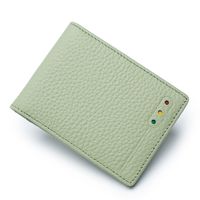 Unisex Solid Color Leather Open Card Holders sku image 3