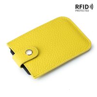 Women's Solid Color Leather Zipper Card Holders sku image 2