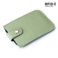 Women's Solid Color Leather Zipper Card Holders sku image 6