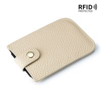 Women's Solid Color Leather Zipper Card Holders sku image 10