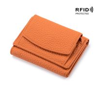 Women's Solid Color Leather Magnetic Buckle Wallets sku image 24