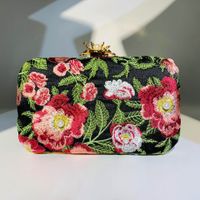 Polyester Flower Embroidery Square Evening Bags main image 5
