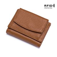 Women's Solid Color Leather Magnetic Buckle Wallets sku image 13