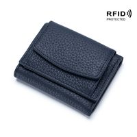 Women's Solid Color Leather Magnetic Buckle Wallets sku image 29