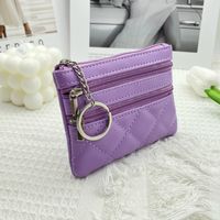 Women's Solid Color Pu Leather Zipper Coin Purses main image 3