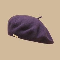 Women's Retro Solid Color Beret Hat sku image 1