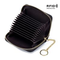 Women's Solid Color Leather Zipper Coin Purses main image 3