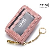 Women's Solid Color Leather Zipper Coin Purses sku image 6