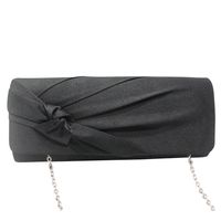 Red Blue Black Polyester Silk Flower Square Clutch Evening Bag main image 3