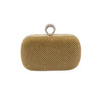 Schwarz Gold Silber Seide Drucken Oval Tasche Clutch main image 6