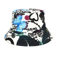 Unisex Fashion Flower Flat Eaves Bucket Hat sku image 3