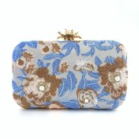 Polyester Flower Embroidery Square Evening Bags main image 2