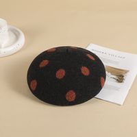 Women's Sweet Polka Dots Printing Beret Hat sku image 4