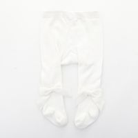 Cute Solid Color Bowknot Cotton Pants & Leggings sku image 1