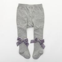 Cute Solid Color Bowknot Cotton Pants & Leggings sku image 5