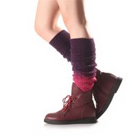 Women's Fashion Color Block Wool Mesh Crew Socks sku image 6