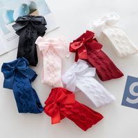 Women's Fashion Solid Color Bow Knot Cotton Ankle Socks 1 Set main image 5