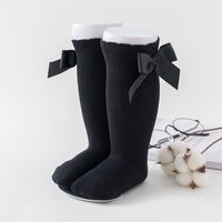 Women's Fashion Solid Color Bow Knot Cotton Bowknot Over The Knee Socks 1 Set main image 4