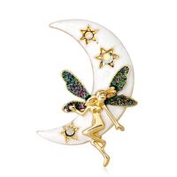 Fashion Star Moon Alloy Enamel Unisex Brooches main image 1