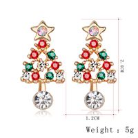 Christmas Tree Alloy Plating Rhinestones Women's Drop Earrings 1 Pair main image 2