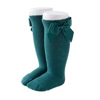 Women's Fashion Solid Color Bow Knot Cotton Bowknot Over The Knee Socks 1 Set main image 2