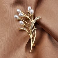 Moda Grano Perla De Imitación Aleación Embutido Diamantes De Imitación Mujeres Broches sku image 1
