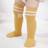Children Unisex Fashion Stripe Cotton Over The Knee Socks 1 Set sku image 3
