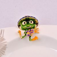 Cartoon Style Frog Alloy Enamel Kid's Brooches main image 3