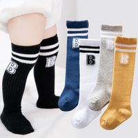 Children Unisex Fashion Stripe Cotton Over The Knee Socks 1 Set main image 1