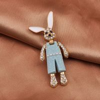 Cute Rabbit Mushroom Alloy Enamel Rhinestones Women's Brooches sku image 1