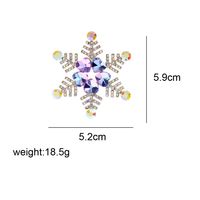 Elegant Snowflake Metal Inlay Rhinestones Unisex Brooches main image 5