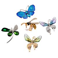 Retro Bee Dragonfly Butterfly Alloy Enamel Unisex Brooches main image 3