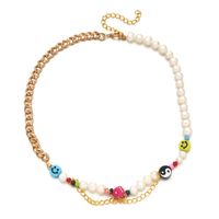 Fashion Smiley Face Pearl Copper Beaded Choker 1 Piece main image 5