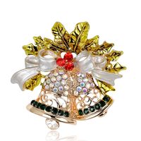 Moda Árbol De Navidad Estrella Forma De Corazón Aleación Enchapado Diamantes De Imitación Mujeres Broches sku image 7