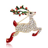 Moda Árbol De Navidad Estrella Forma De Corazón Aleación Enchapado Diamantes De Imitación Mujeres Broches sku image 9