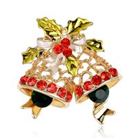 Moda Árbol De Navidad Estrella Forma De Corazón Aleación Enchapado Diamantes De Imitación Mujeres Broches sku image 8