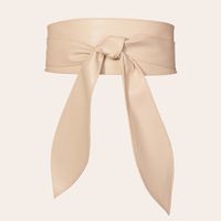 Elegant Solid Color Bow Knot Imitation Leather Women's Leather Belts sku image 8