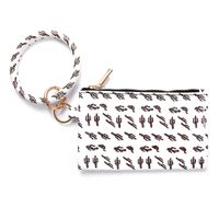 Fashion Color Block Leopard Pu Leather Patchwork Women's Bag Pendant Keychain 1 Piece sku image 10