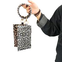 Fashion Color Block Leopard Pu Leather Patchwork Women's Bag Pendant Keychain 1 Piece main image 4
