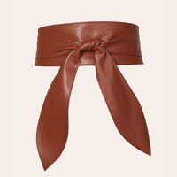Elegant Solid Color Bow Knot Imitation Leather Women's Leather Belts sku image 5