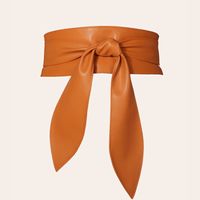 Elegant Solid Color Bow Knot Imitation Leather Women's Leather Belts sku image 6