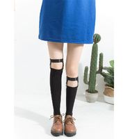 Leg Ring Jk Socks Women's Mid Tube Stockings Ins Trendy Japanese Uniform Calf Socks Skinny Leg Knee-length Stockings Buckle Thin Spring And Summer main image 4