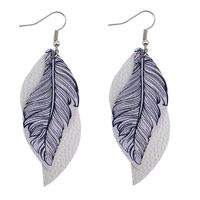 Fashion Feather Pu Leather Women's Earrings 1 Pair sku image 9